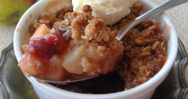 Fall Fruit Crumble with Oat and Hazelnut Streusel from My Kitchen Wand